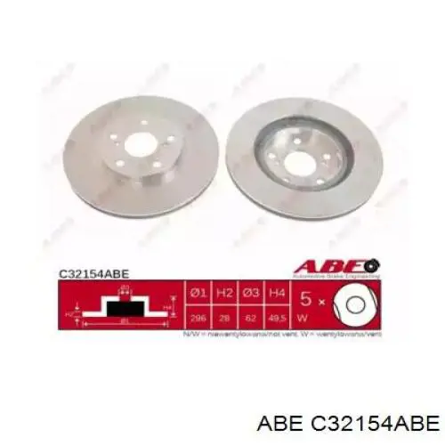 Frenos delanteros ABE C32154ABE precio, desde 38,42 EUR