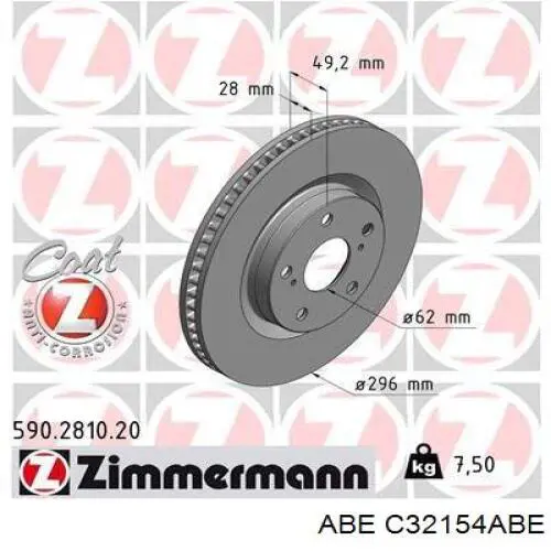 Disco de freno C32154ABE ABE