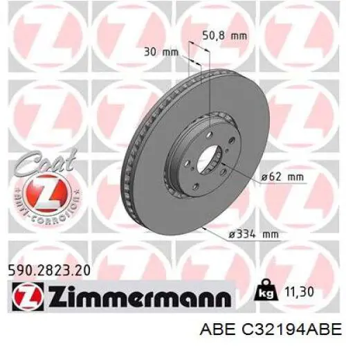 C32194ABE ABE freno de disco delantero