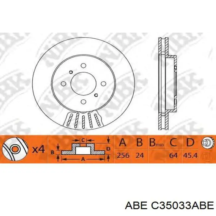 Disco de freno MB699285 Mitsubishi
