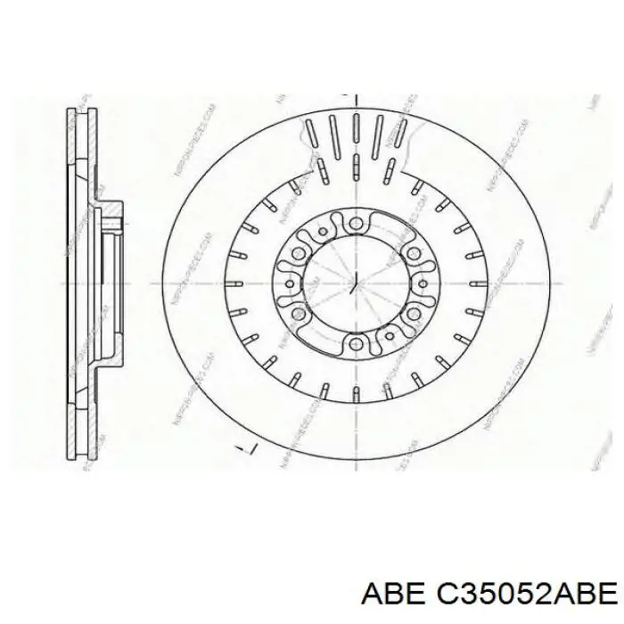 Disco de freno delantero ABE C35052ABE