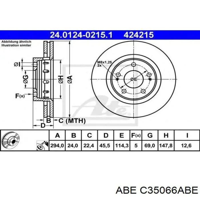 Comprar C35066ABE ABE Freno de disco delantero
