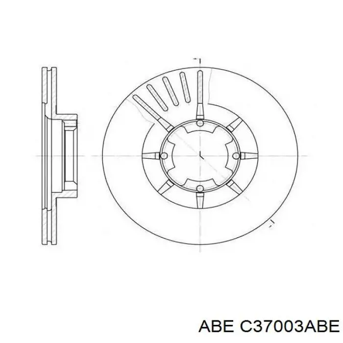 C37003ABE ABE freno de disco delantero