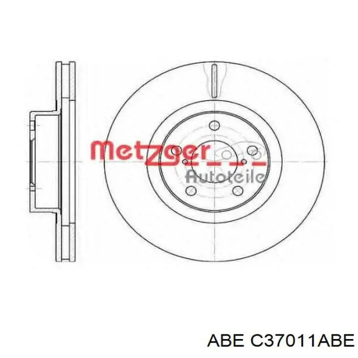 Disco de freno delantero ABE C37011ABE