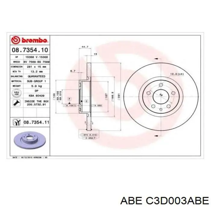 Comprar 14136 Febi Freno de disco delantero