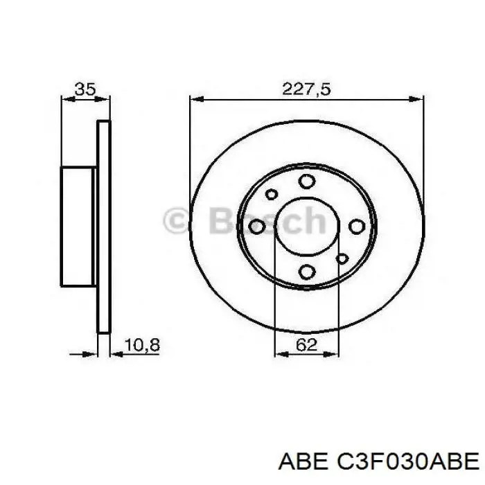 Freno de disco delantero Seat 600