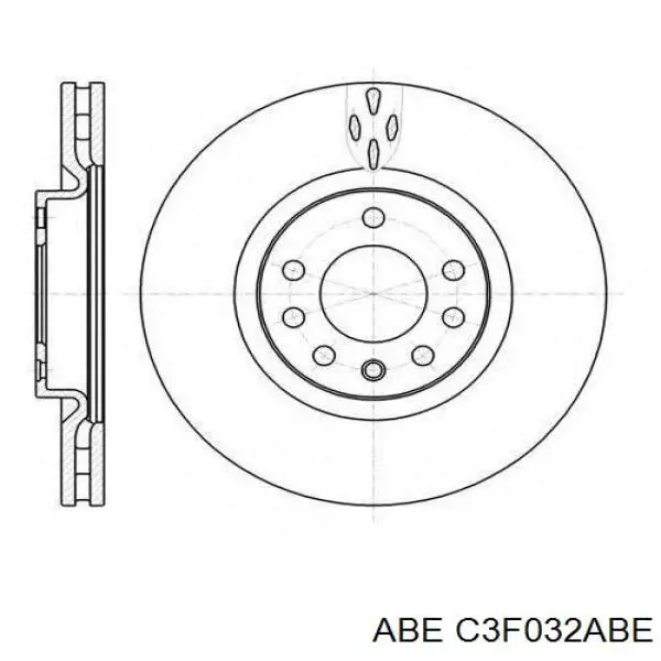 C3F032ABE ABE disco de freno delantero