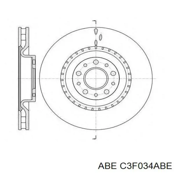 Comprar C3F034ABE ABE Freno de disco delantero