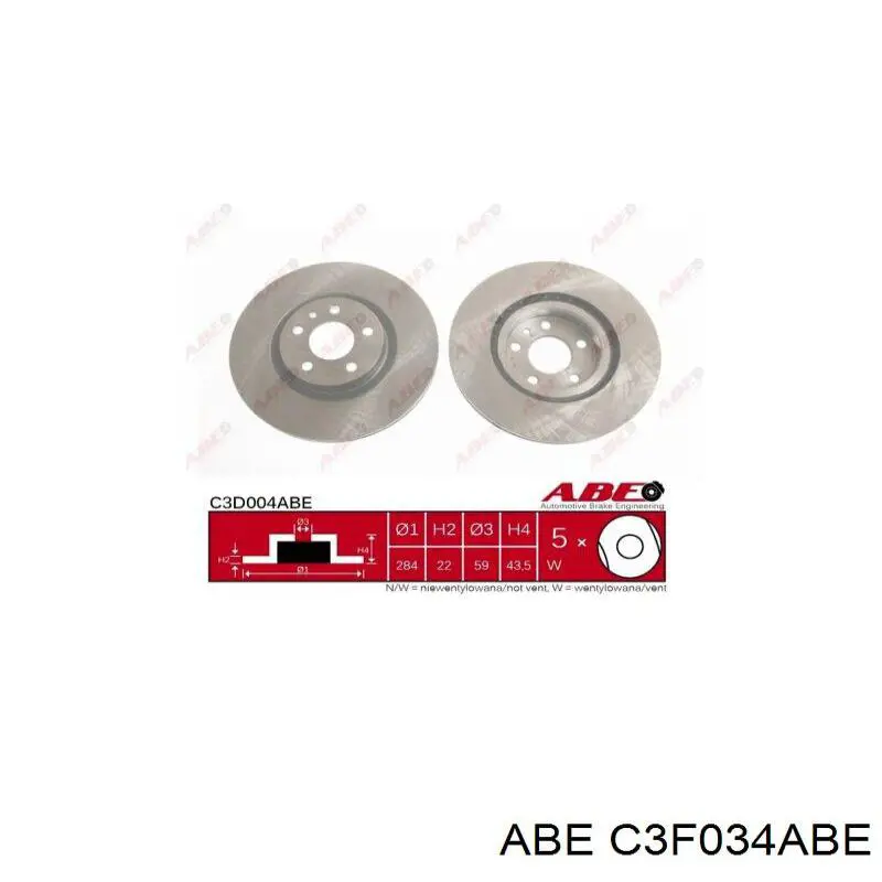 Frenos delanteros ABE C3F034ABE precio, desde 54,21 EUR