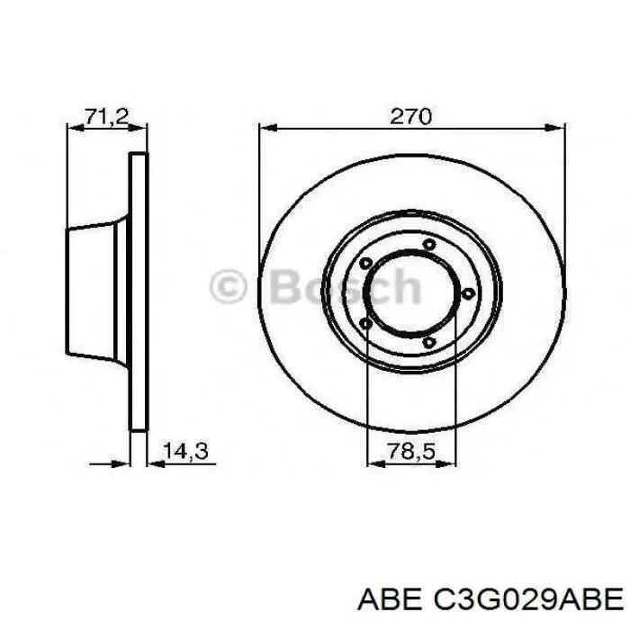 C3G029ABE ABE disco de freno delantero