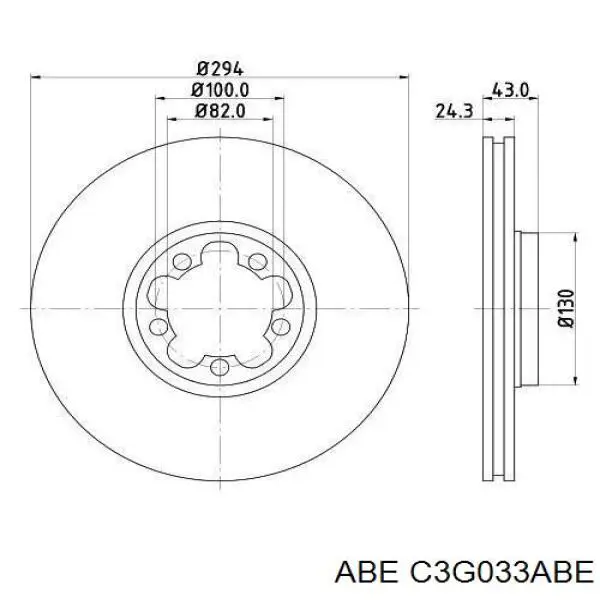 C3G033ABE ABE freno de disco delantero