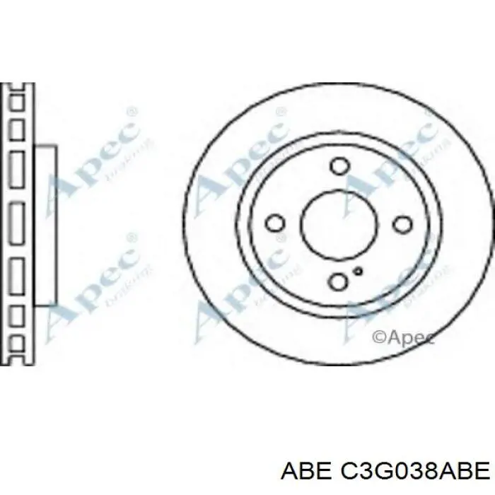 Disco de freno delantero ABE C3G038ABE