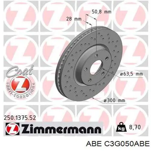 Frenos delanteros ABE C3G050ABE precio, desde 46,68 EUR
