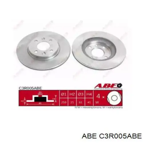 Frenos delanteros ABE C3R005ABE precio, desde 29,21 EUR