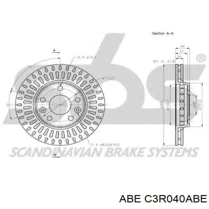 Freno de disco delantero Renault DUSTER 2 HM