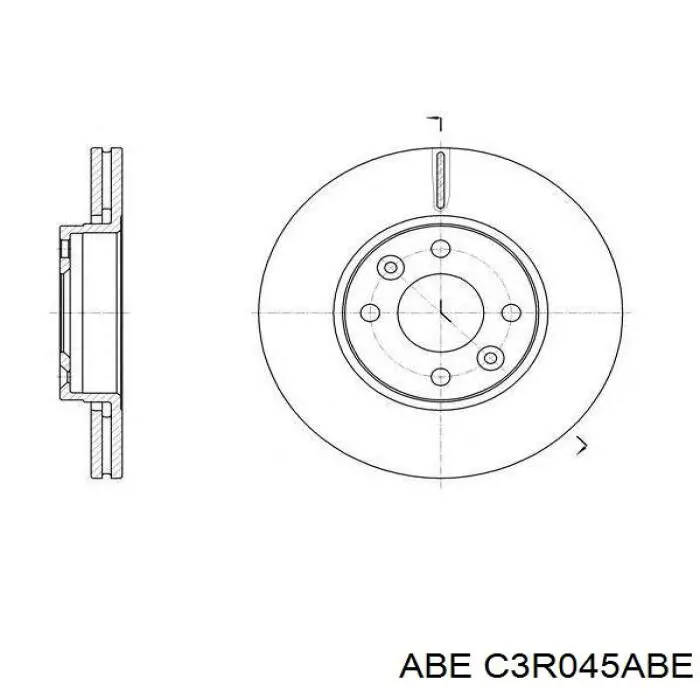 Comprar C3R045ABE ABE Freno de disco delantero