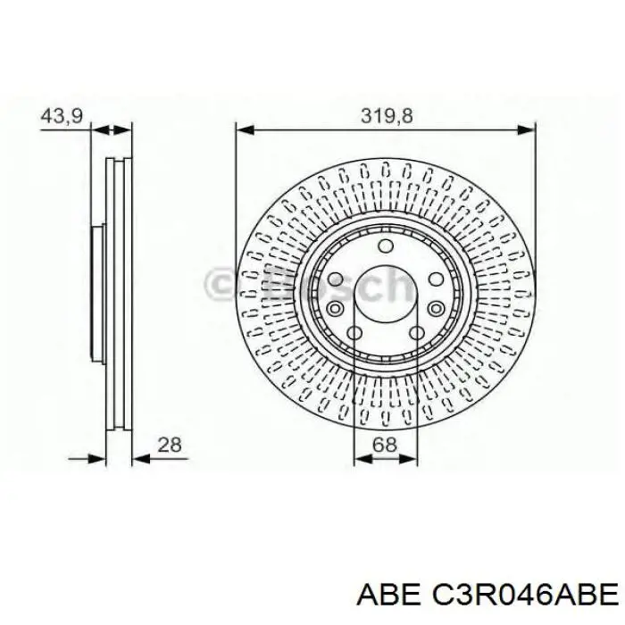 Disco de freno CD7727V Bremsi