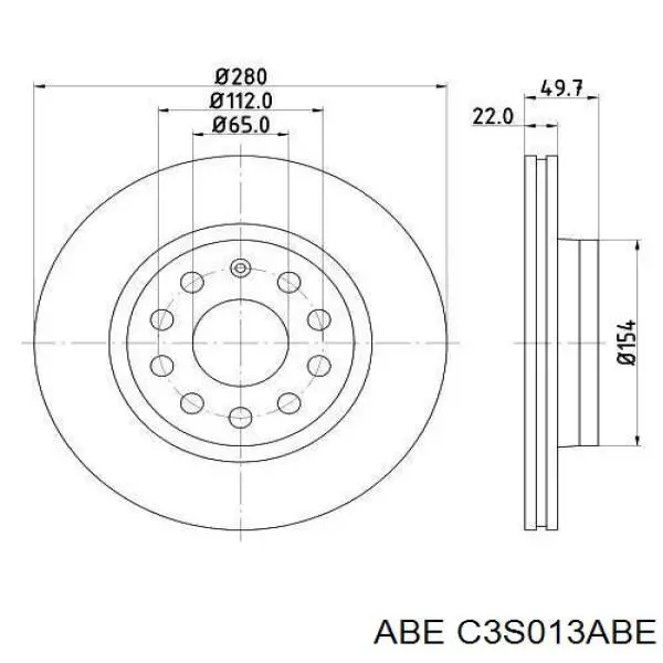 Comprar C3S013ABE ABE Freno de disco delantero