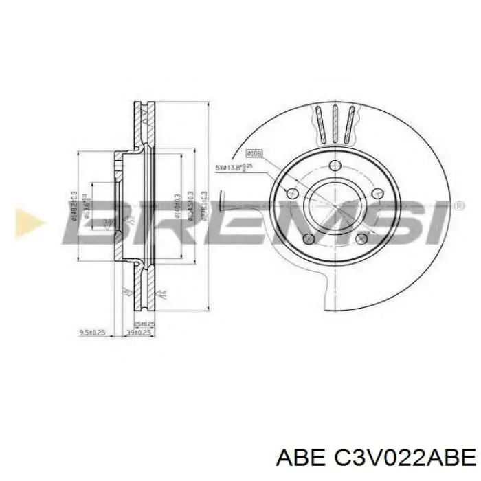 Frenos delanteros ABE C3V022ABE precio, desde 40,66 EUR