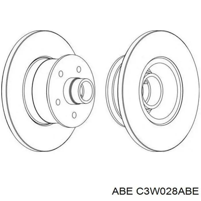 C3W028ABE ABE disco de freno delantero