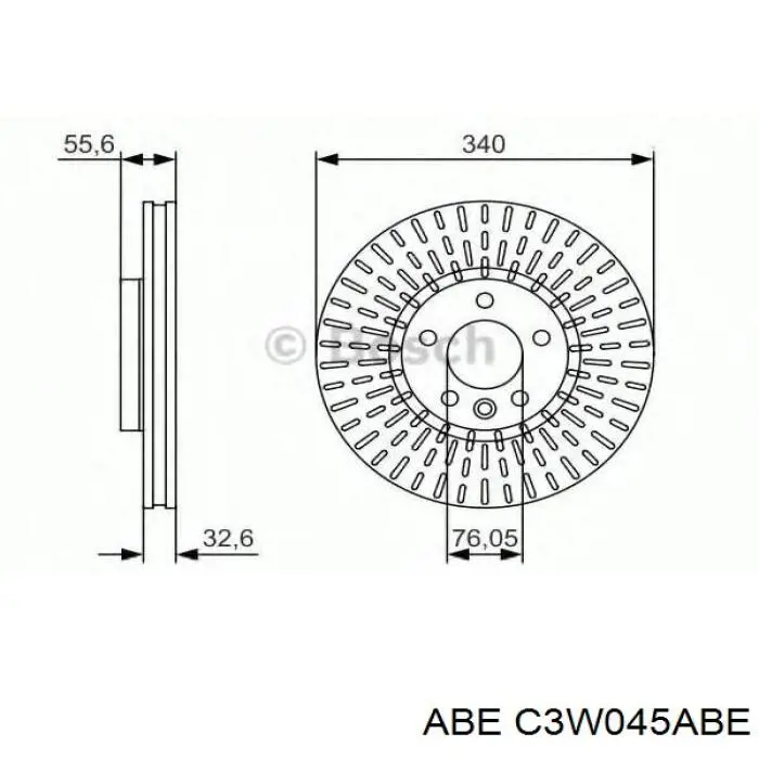 Disco de freno C3W045ABE ABE