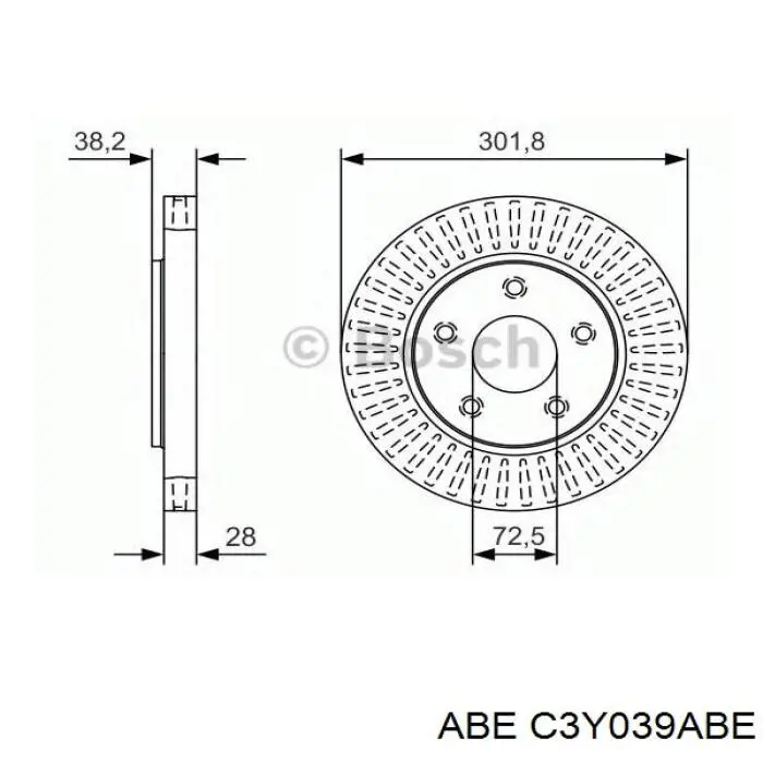 Disco de freno C3Y039ABE ABE