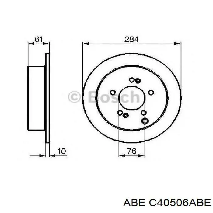 C40506ABE ABE disco de freno trasero
