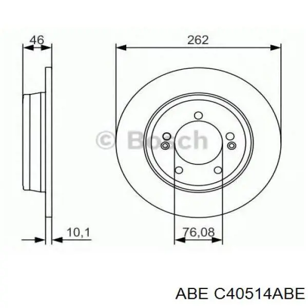 C40514ABE ABE Freno de disco trasero