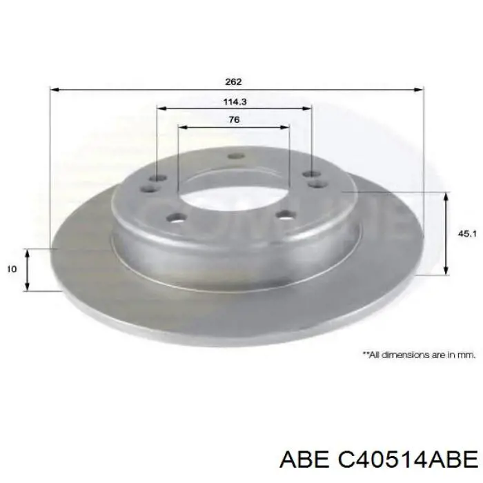 Comprar C40514ABE ABE Disco de freno trasero