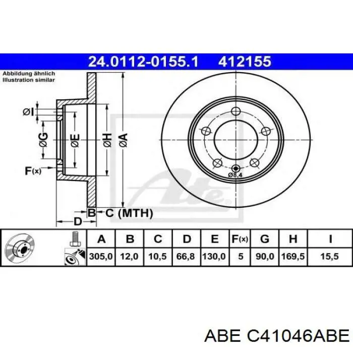 Frenos traseros ABE C41046ABE