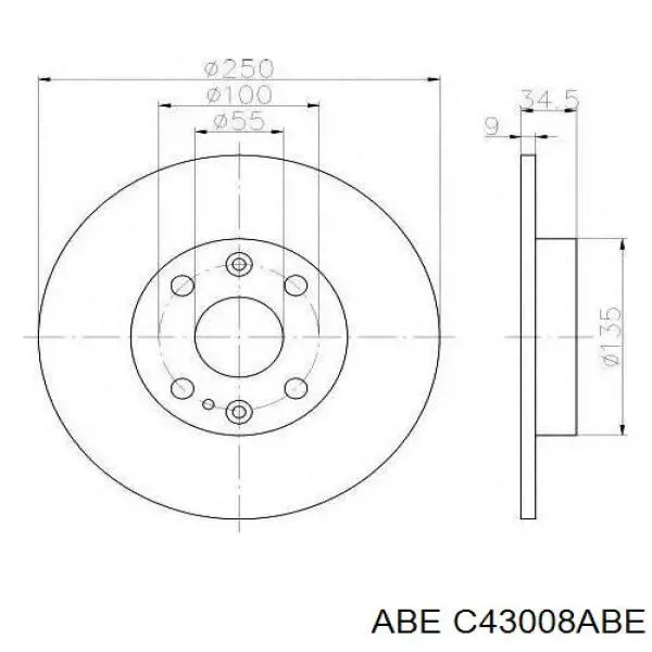 Disco de freno trasero Mazda 323 BG
