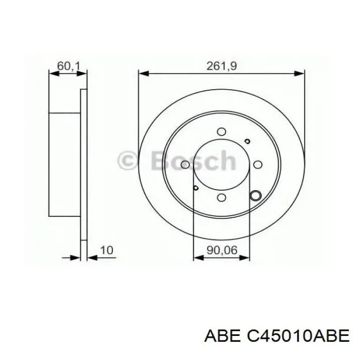Comprar C45010ABE ABE Disco de freno trasero