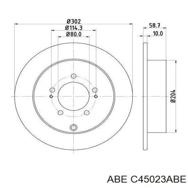 Frenos traseros ABE C45023ABE