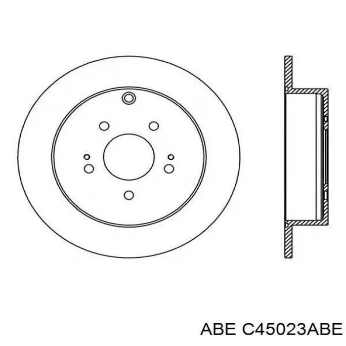 Disco de freno trasero ABE C45023ABE precio, desde 40,01 EUR
