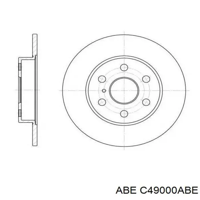 C49000ABE ABE disco de freno trasero