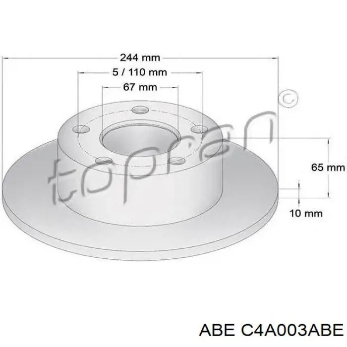 Comprar C4A003ABE ABE Disco de freno trasero