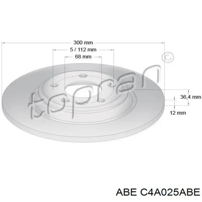 Comprar C4A025ABE ABE Disco de freno trasero