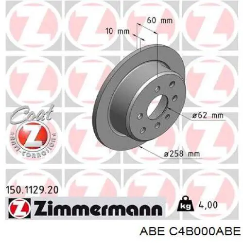 34216755408 BMW Freno de disco trasero