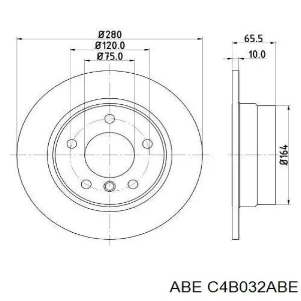 Disco de freno trasero 6764647 BMW