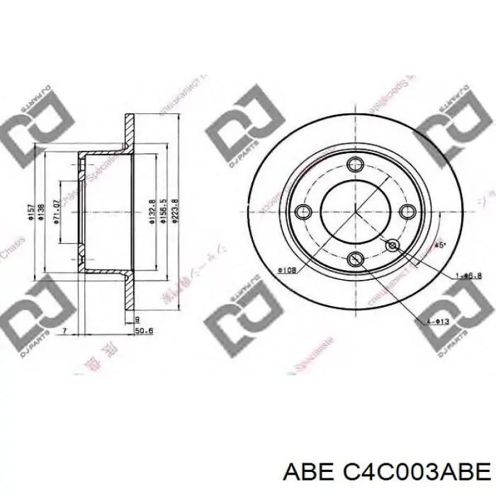 CD6490S Bremsi disco de freno trasero