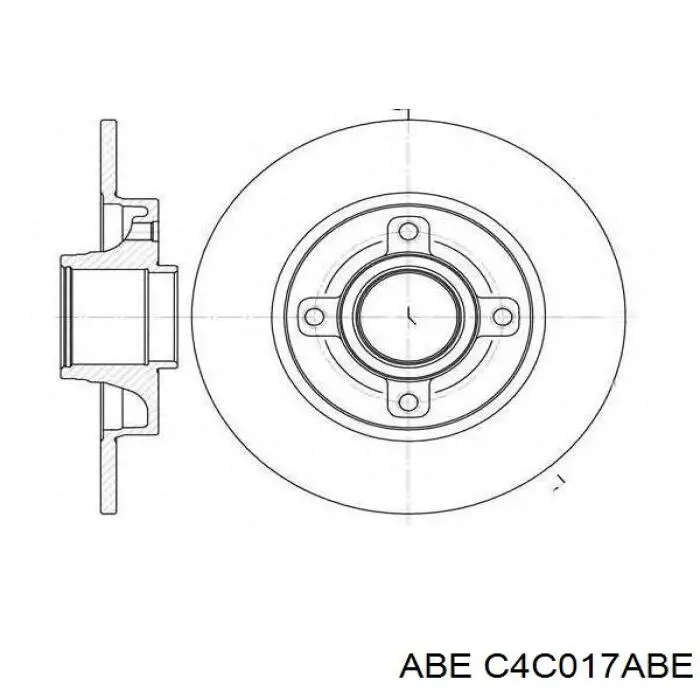 C4C017ABE ABE Freno de disco trasero