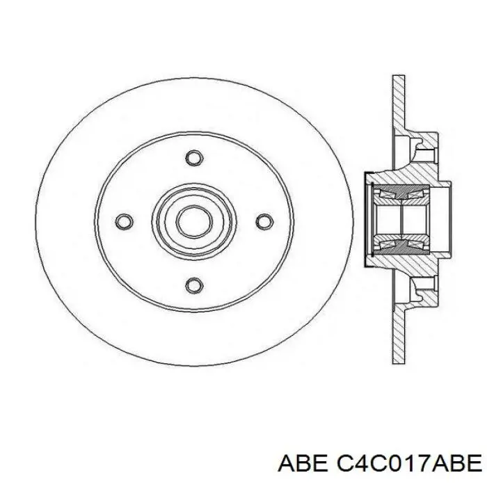 Comprar C4C017ABE ABE Disco de freno trasero