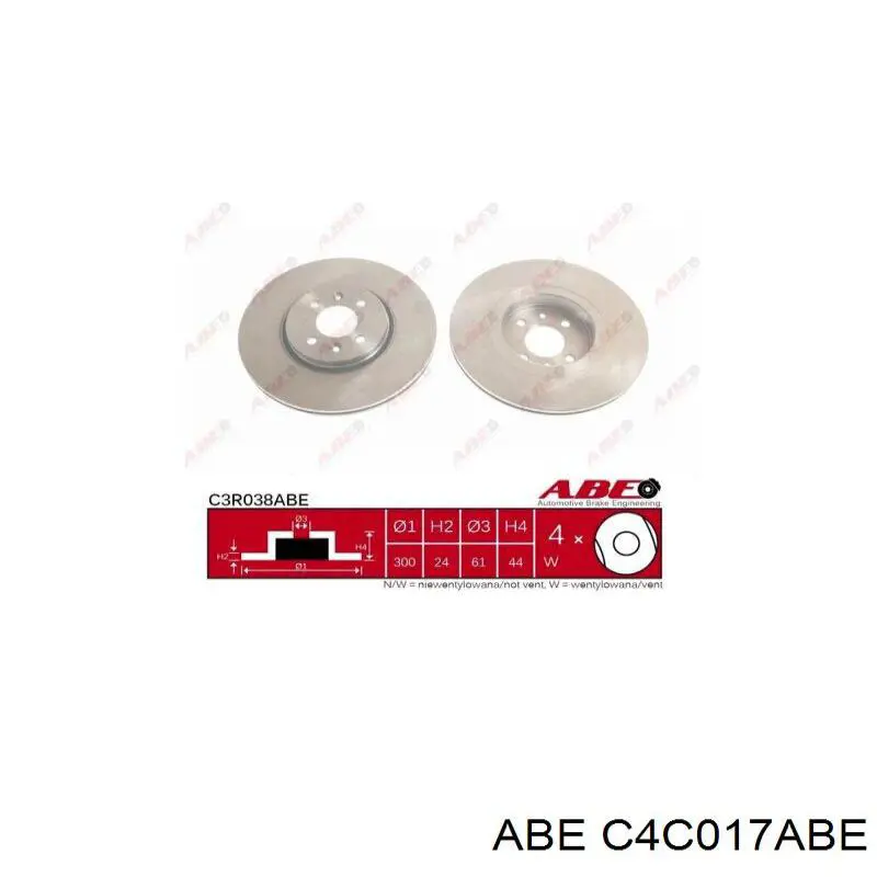 Comprar C4C017ABE ABE Disco de freno trasero