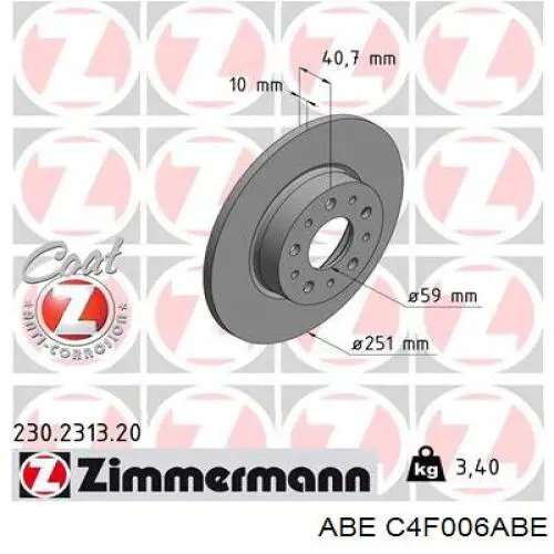 Disco de freno trasero Fiat/Alfa/Lancia 51808471 precio, desde 35,13 EUR