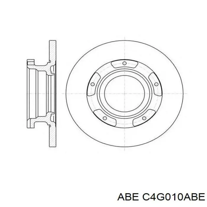 Comprar C4G010ABE ABE Disco de freno trasero