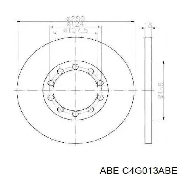 Disco de freno trasero ABE C4G013ABE precio, desde 28,43 EUR