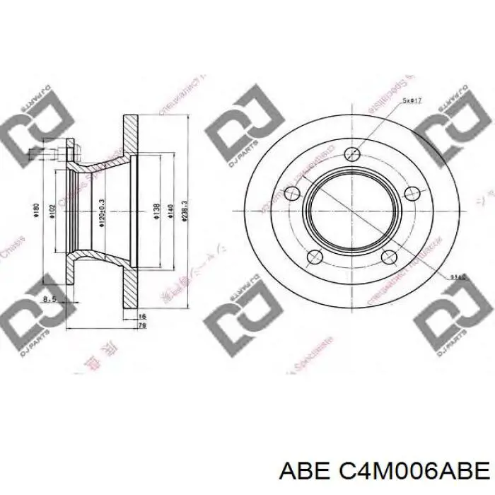 C4M006ABE ABE freno de disco delantero