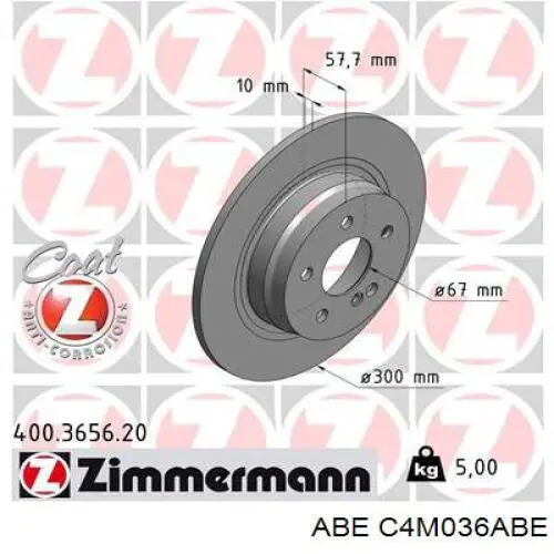 C4M036ABE ABE freno de disco delantero