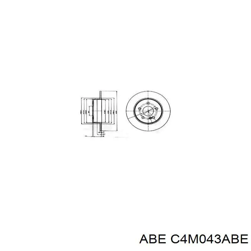 C4M043ABE ABE disco de freno trasero