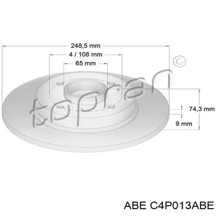 Frenos traseros ABE C4P013ABE